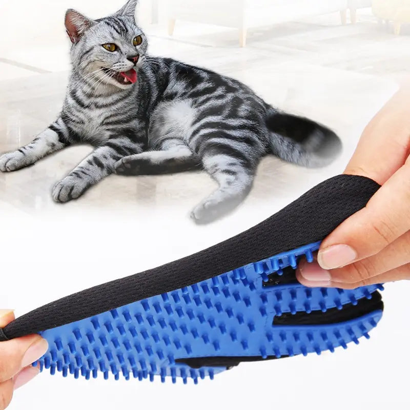 Pet Grooming Gloves – Hair Remover & Bathing Brush WAGGING TAIL