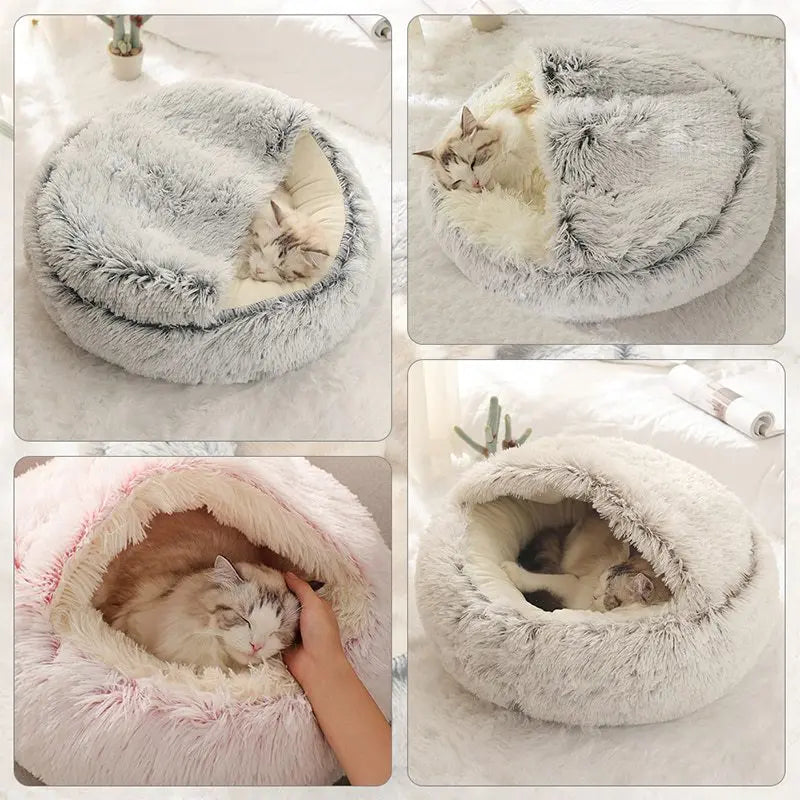 Soft Plush Pet Bed with Cover WAGGING TAIL
