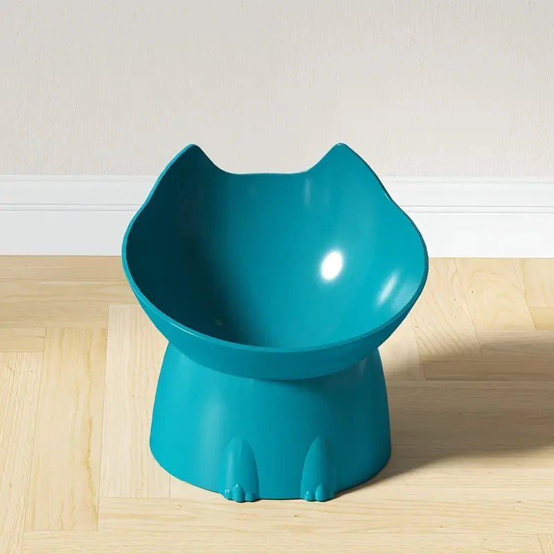 WhiskerWare Elevated Cat Bowl WAGGING TAIL