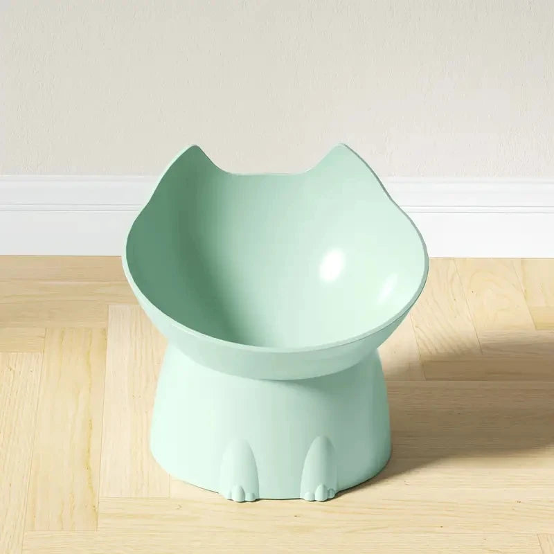 WhiskerWare Elevated Cat Bowl WAGGING TAIL