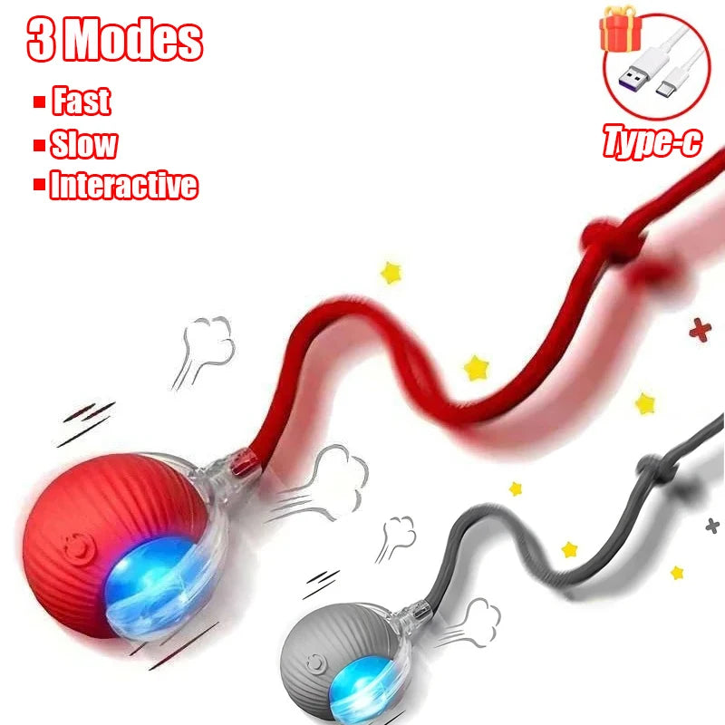 Interactive Rolling Cat Toy WAGGING TAIL