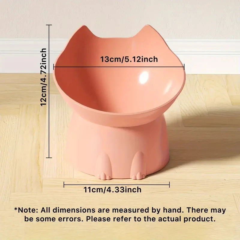 WhiskerWare Elevated Cat Bowl WAGGING TAIL