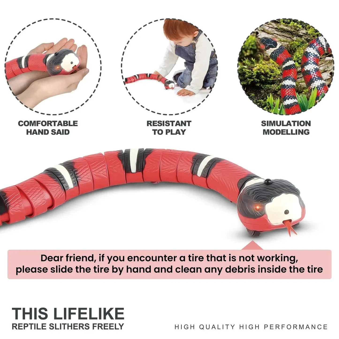 Smart Interactive Snake Toy for Cats WAGGING TAIL
