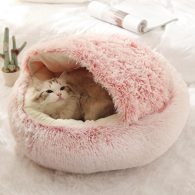Soft Plush Pet Bed with Cover WAGGING TAIL