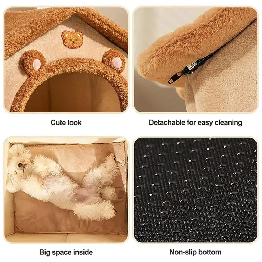Thickened Winter Pet House WAGGING TAIL