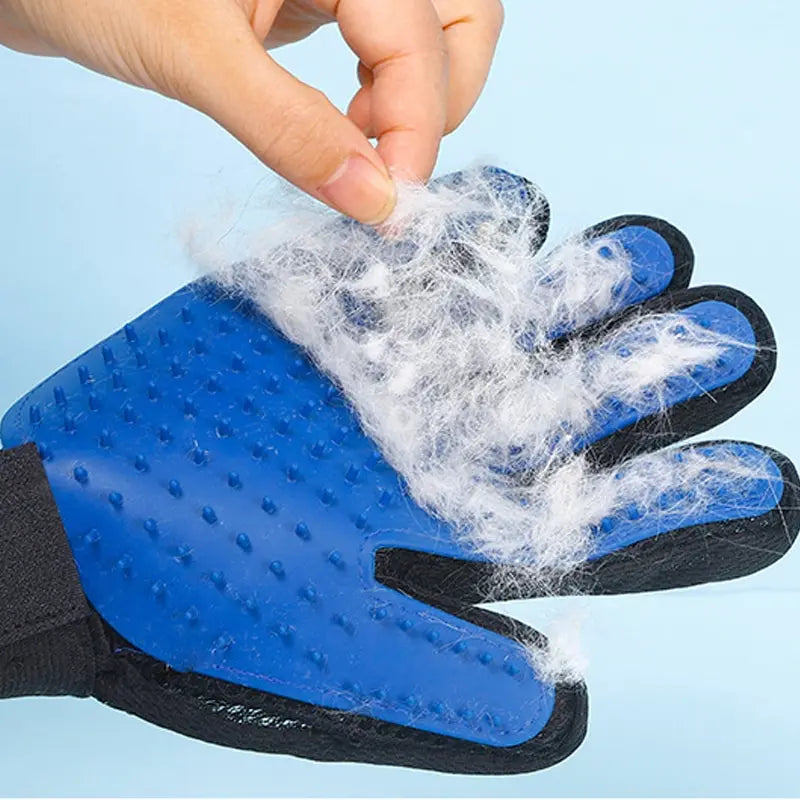 Pet Grooming Gloves – Hair Remover & Bathing Brush WAGGING TAIL