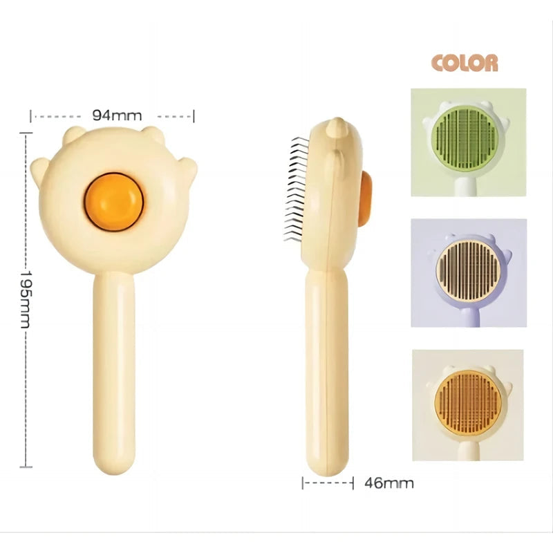 Magic Pet Hair Removal Comb – 3-Color Grooming Brush WAGGING TAIL