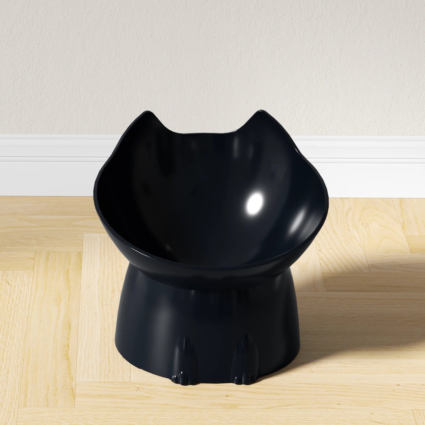 WhiskerWare Elevated Cat Bowl WAGGING TAIL