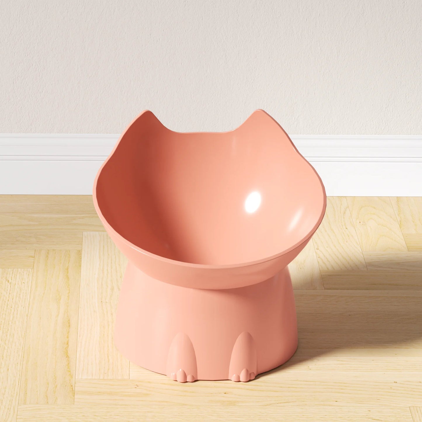 WhiskerWare Elevated Cat Bowl WAGGING TAIL