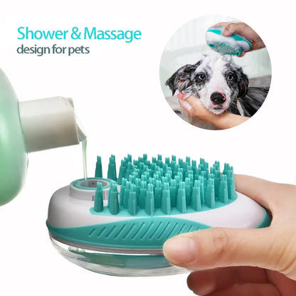 2-in-1 Silicone Pet Bath & Massage Brush WAGGING TAIL