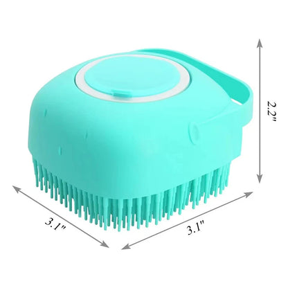 2-in-1 Silicone Pet Bath & Massage Brush WAGGING TAIL