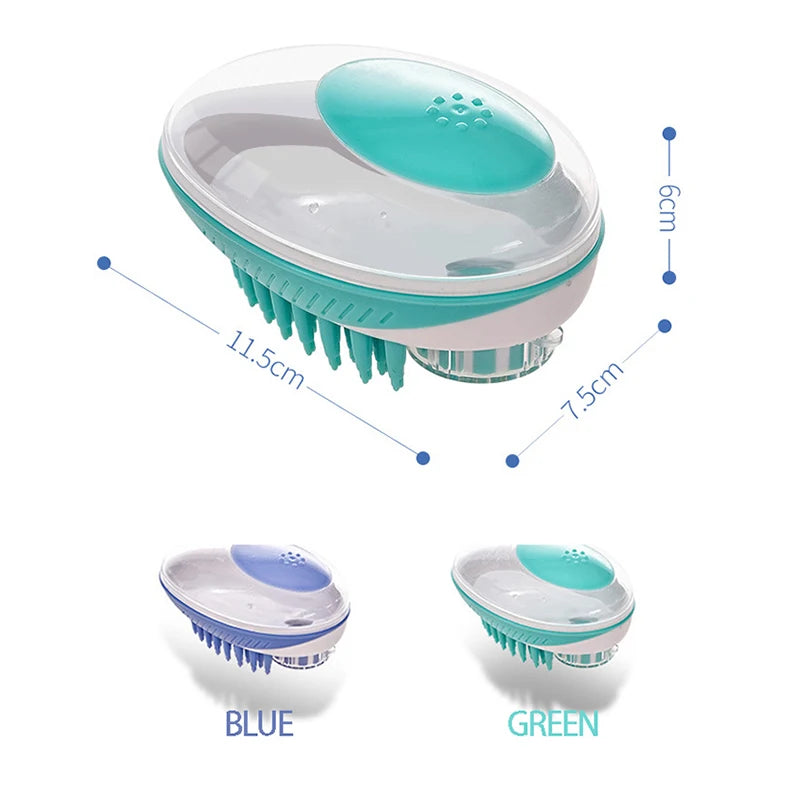 2-in-1 Silicone Pet Bath & Massage Brush WAGGING TAIL