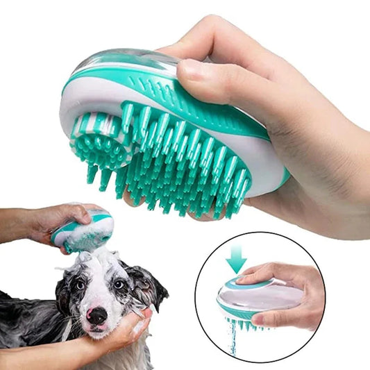 2-in-1 Silicone Pet Bath & Massage Brush WAGGING TAIL