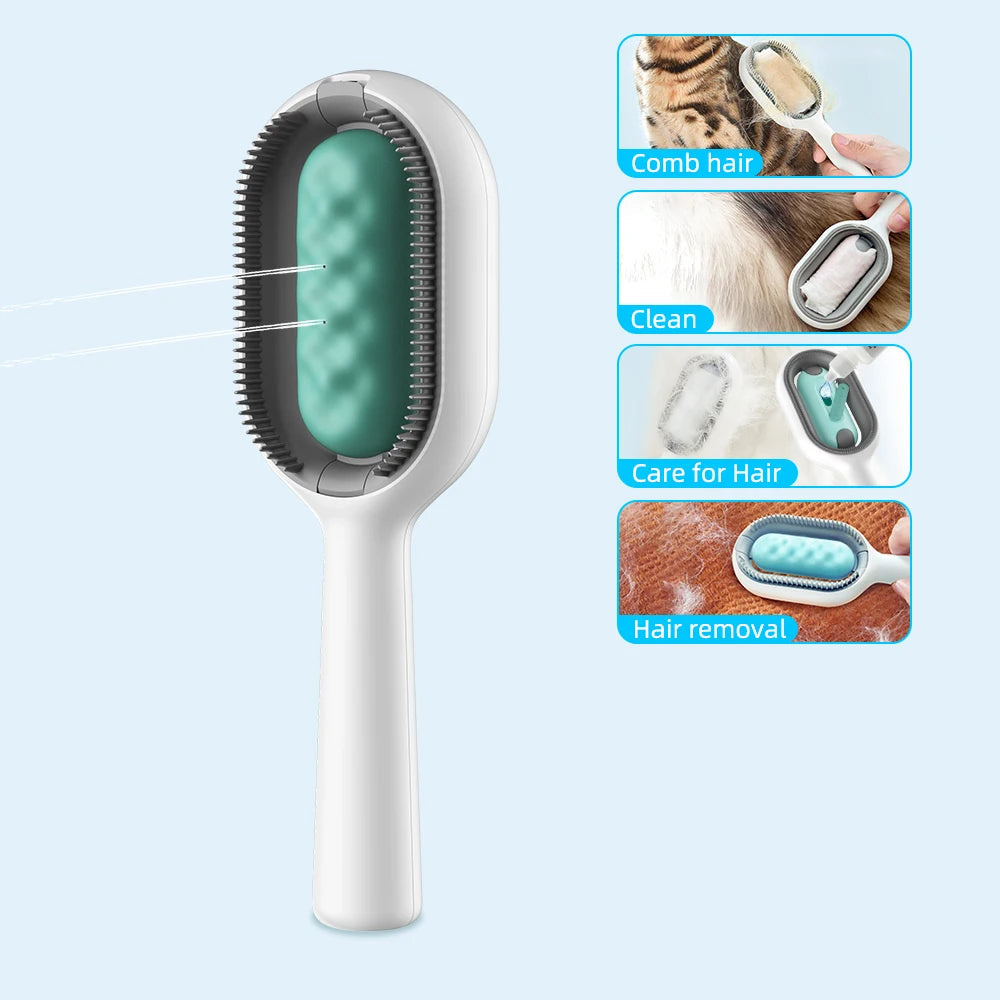 Pet Grooming Brush with Water Tank WAGGING TAIL