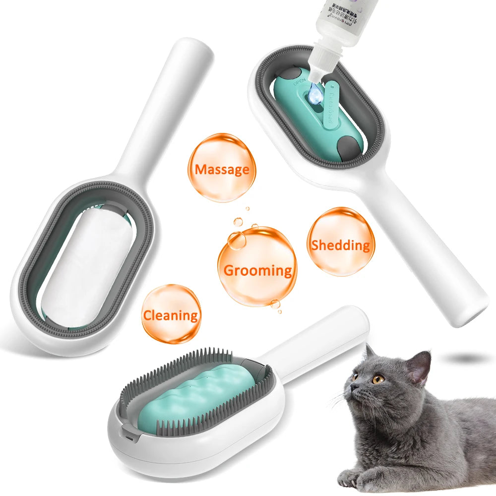 Pet Grooming Brush with Water Tank WAGGING TAIL