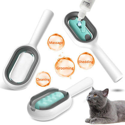 Pet Grooming Brush with Water Tank WAGGING TAIL