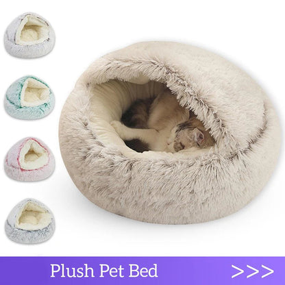 Soft Plush Pet Bed with Cover WAGGING TAIL