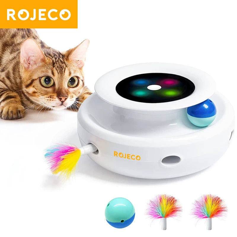 2-in-1 Smart Feather & Ball Toy WAGGING TAIL