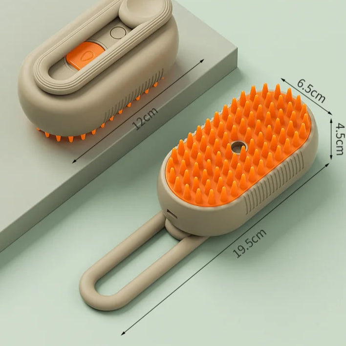 3-in-1 Electric Pet Steam & Grooming Brush WAGGING TAIL