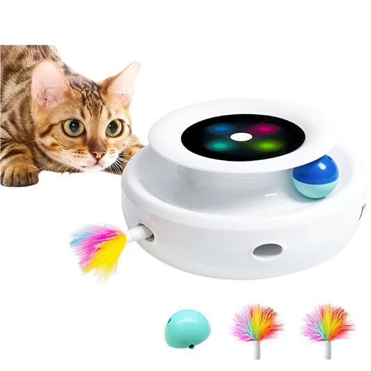 2-in-1 Smart Feather & Ball Toy WAGGING TAIL