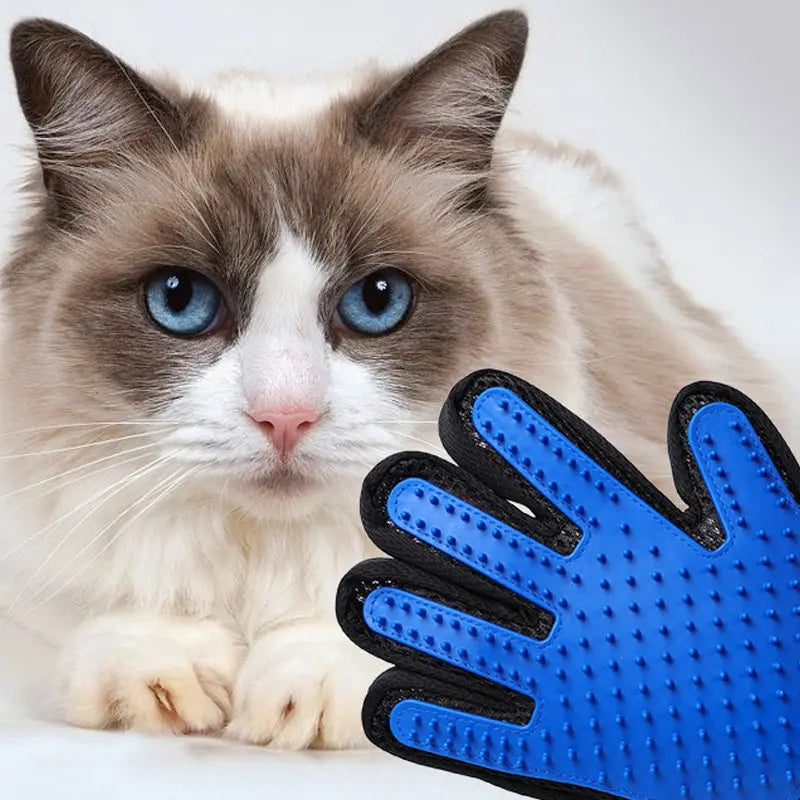 Pet Grooming Gloves – Hair Remover & Bathing Brush WAGGING TAIL