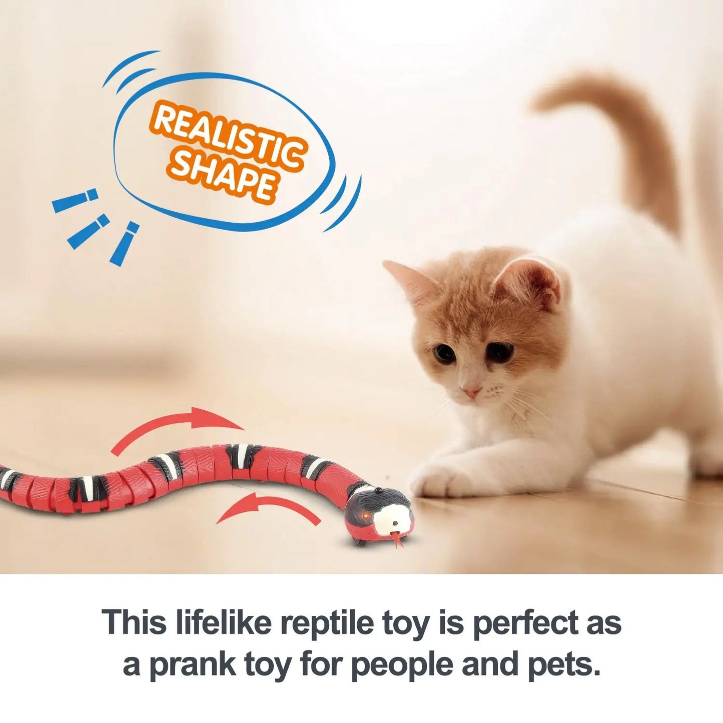 Smart Interactive Snake Toy for Cats WAGGING TAIL
