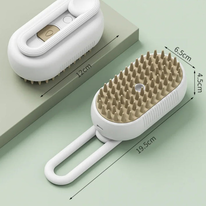 3-in-1 Electric Pet Steam & Grooming Brush WAGGING TAIL